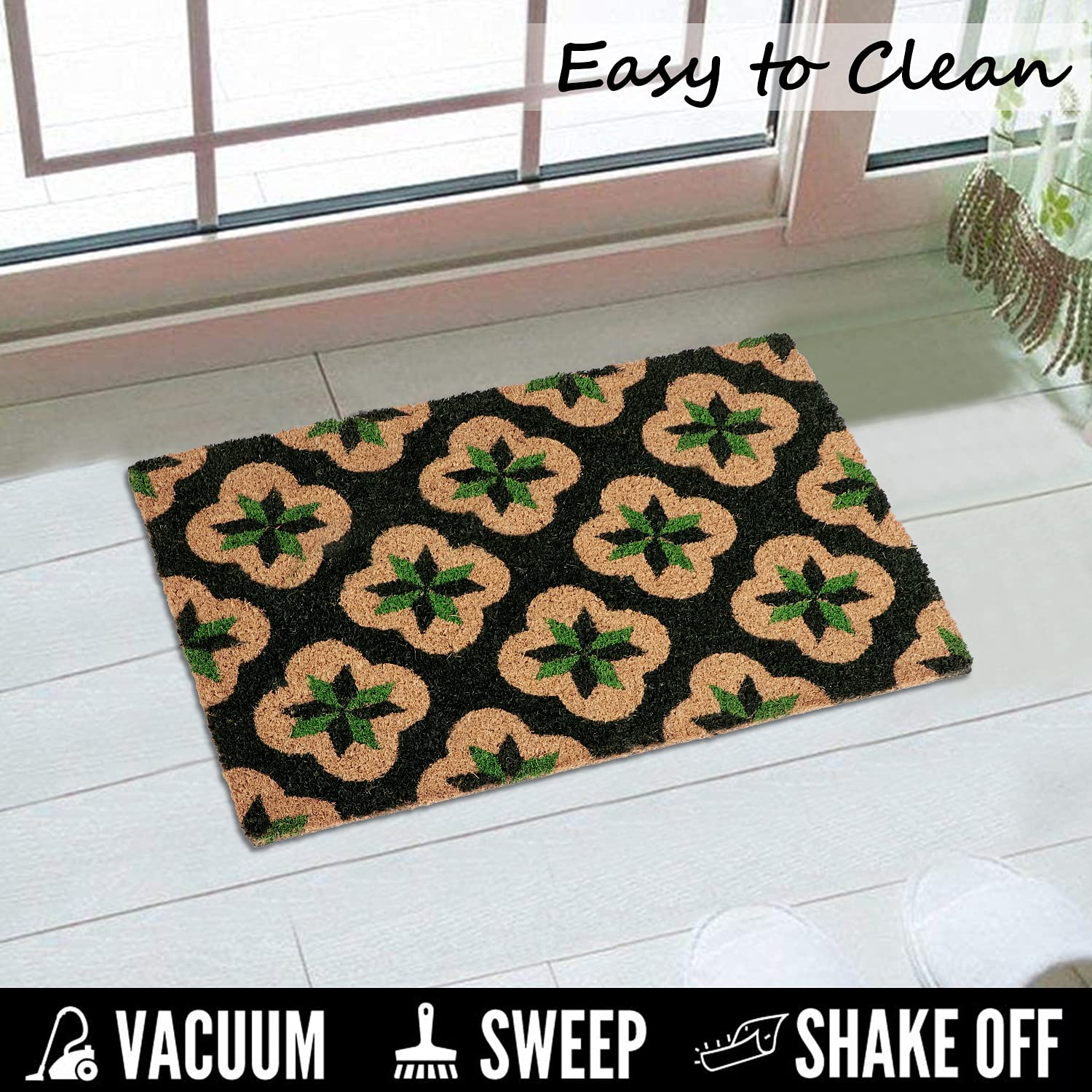 HOKIPO Coconut Coir Doormat - Natural & Durable -7 HOKIPO Coconut Coir Doormat - Natural & Durable -7