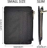 Vista 5 de Monedero delgado con bloqueo RFID, con bolsillo frontal para monedas, tarjetero, para mujer