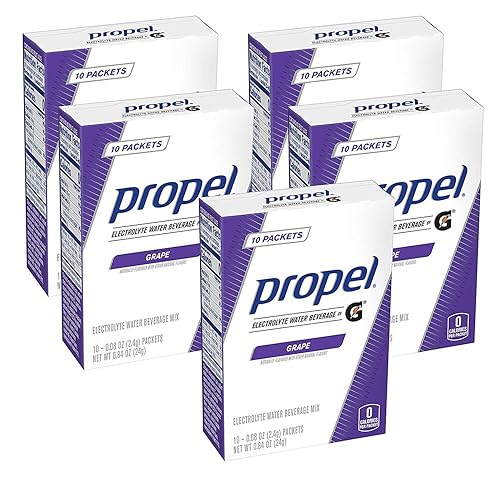 Propel - Mezcla en polvo para bebida de agua con electrolitos y vitaminas, paquete variado, sobres de 0.08 onzas, 50 unidades