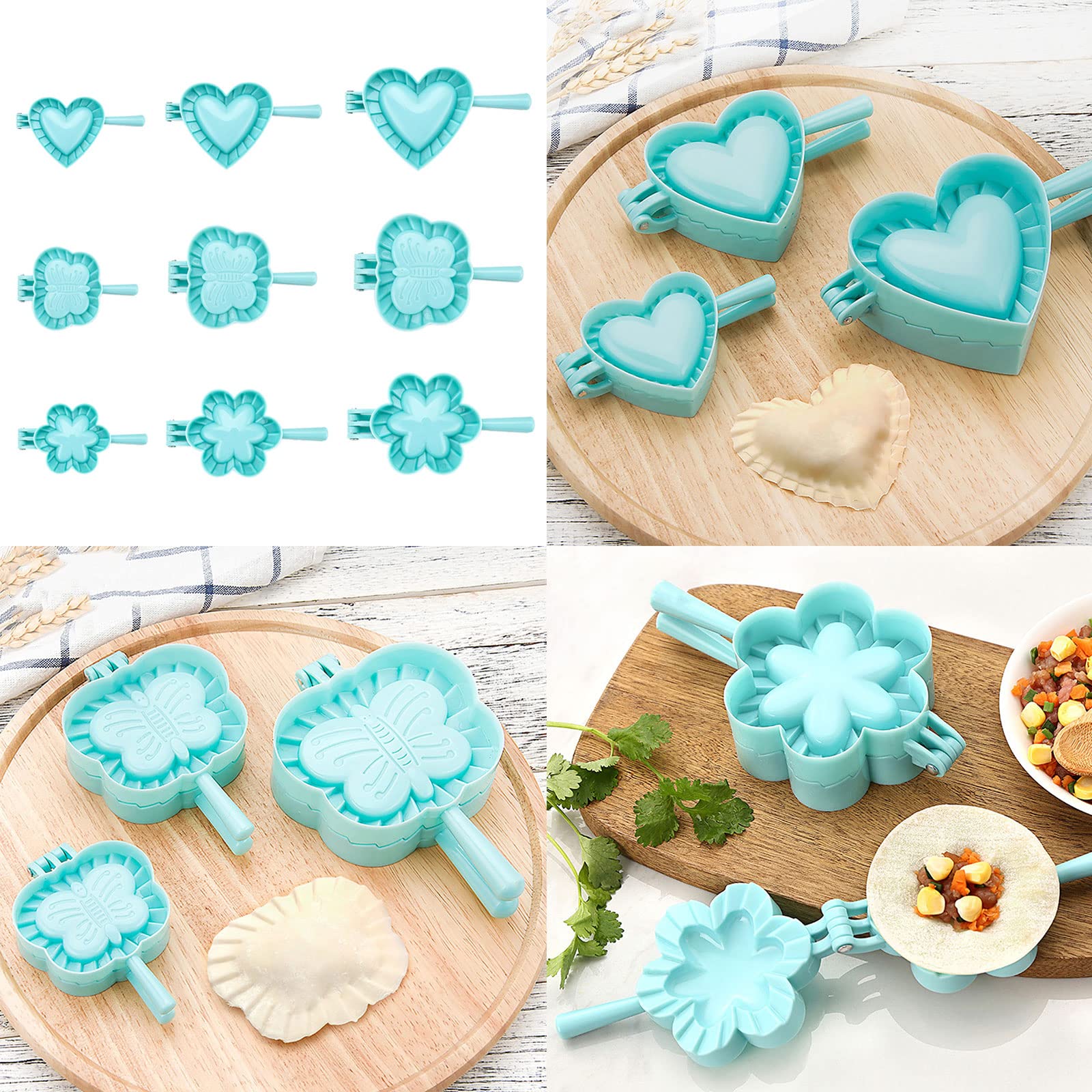 Dough Press Set Kitchen Gadget For Large And Small Dumplings Easy To Use Dough Press Gadget For Cooking Dumpling