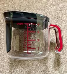 Tovolo Gravy Boat Scolatutto, Recipiente In Vetro Per Sugo Con Coperchio In Silicone E Separatore Di Grasso, 4 Tazze, Lavabile In Lavastoviglie