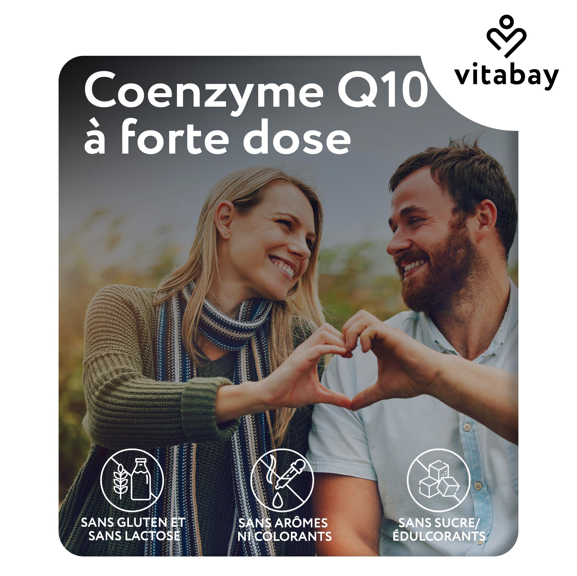 Vitabay Coenzyme Q10 Ubiquinol 200 mg – 60 capsules – hautement dosé – Q10 naturel sous forme active (ubiquinol) issu de fermentation végétale – sans additifs & testé en laboratoire en Allemagne