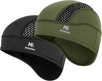 MELASA Cooling Skull Cap for Men Breathable Hard Hat Liner with Neck Shade | Non-Slip Helmet Liner, Sweat Wicking Cycling Cap, Ideal for Bicycle, Outdoor Work and Motorcycling
