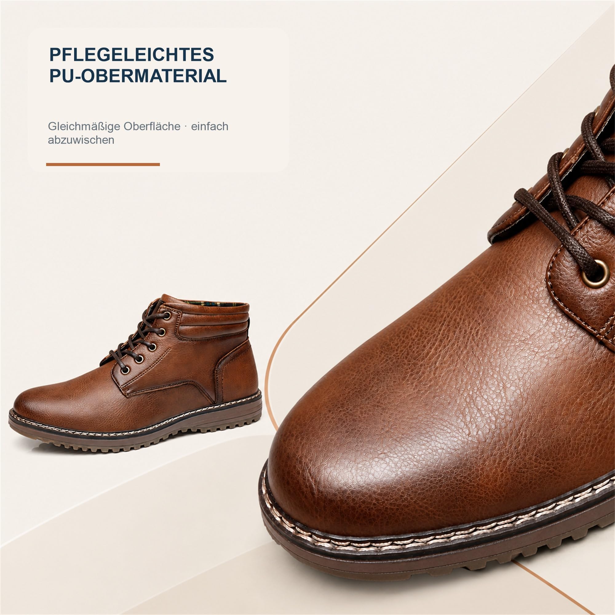 KNBR Botas de moto para hombre, botas clásicas Chukka, zapatos casuales