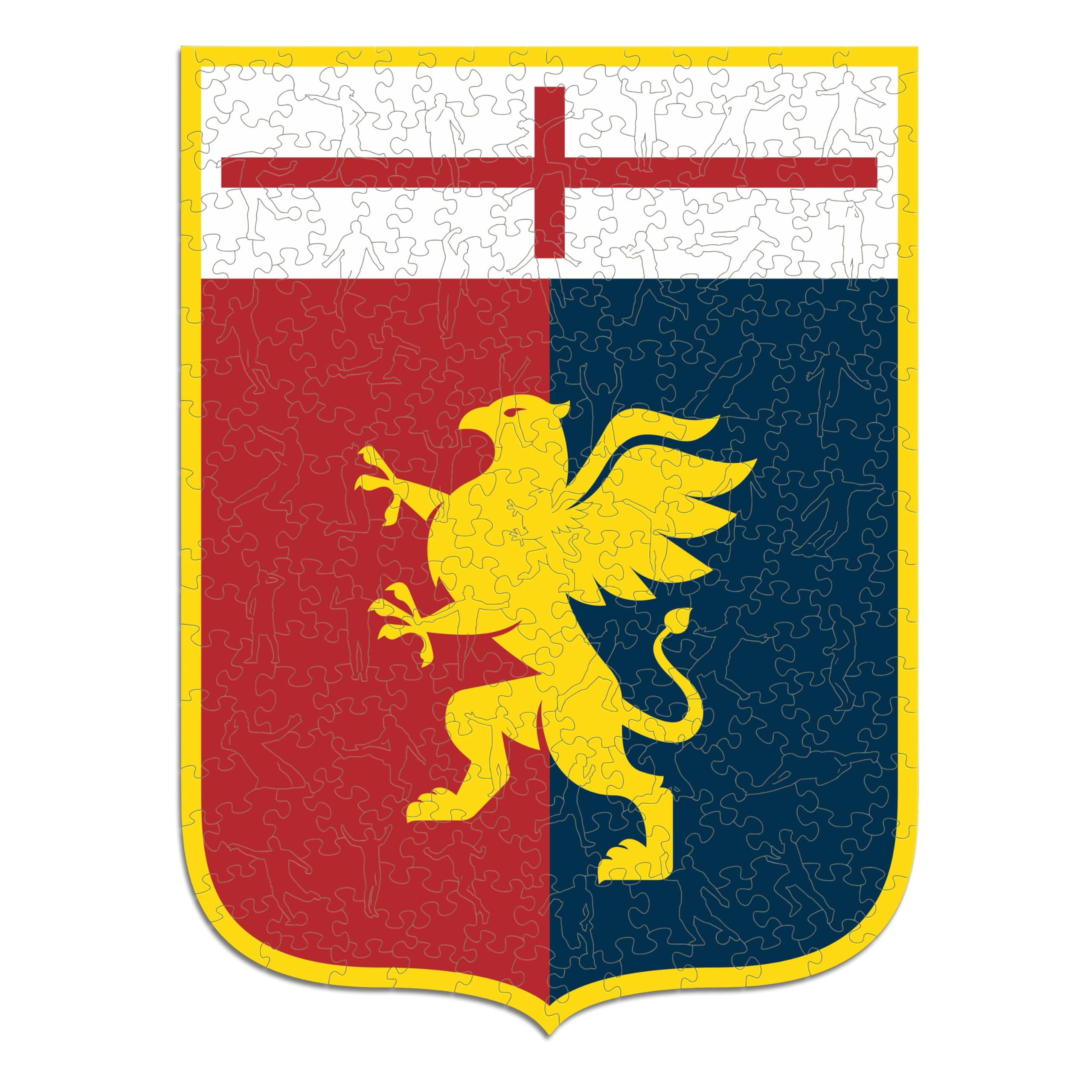 Iconic Puzzles -Drewniane puzzle, kolor logo, L, 500 sztuk, Genoa-L