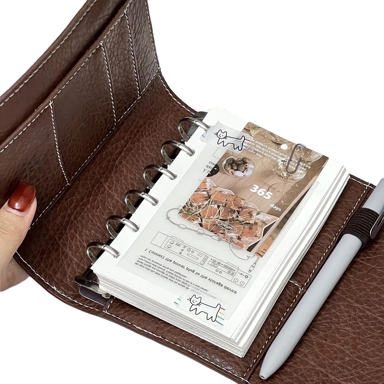 Amazon.co.jp: システム手帳 ビジネス手帳 三つ折り