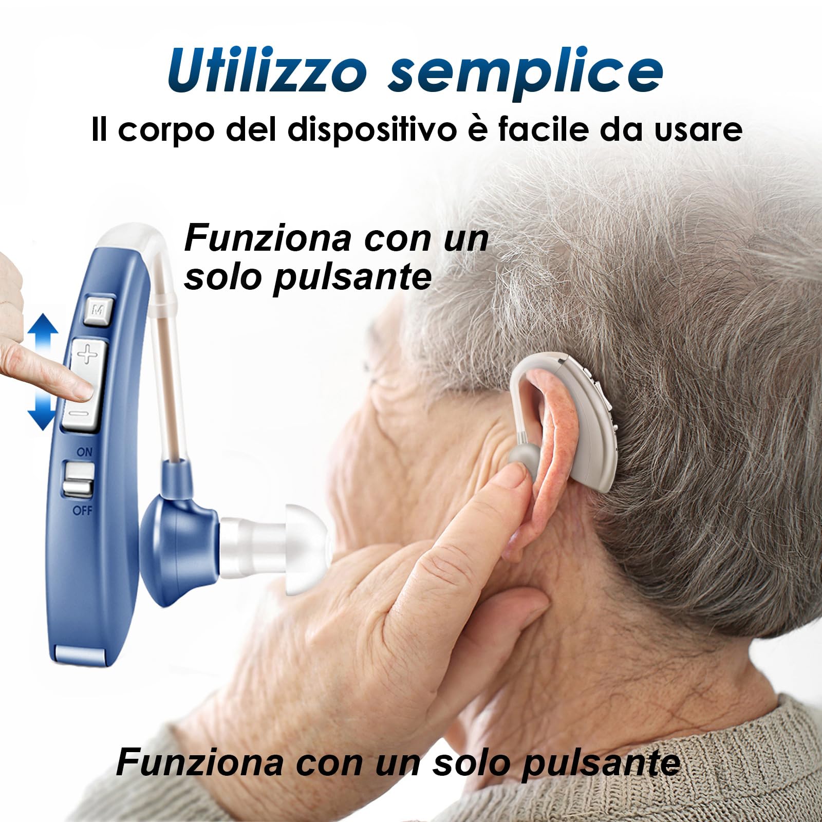 Britzgo Dispositivo,500 Ore Autonomia,Cancellazione Rumore Avanzata,Audio Premium,Ideale per Dialoghi Chiari (2, Blu)