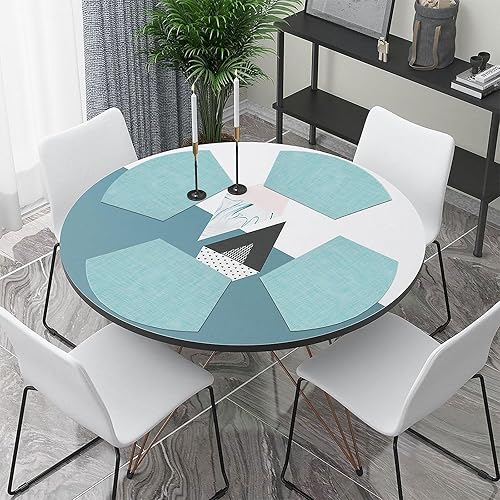 Miniatura 115 de SHACOS - Manteles individuales de PVC para mesas redondas, manteles individuales con curvatura, antideslizantes, resistentes al calor, de vinilo,