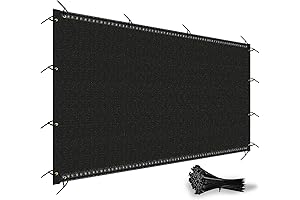 100 Percent Privacy Fence Screen with 6x100ft Mesh Shade Netting