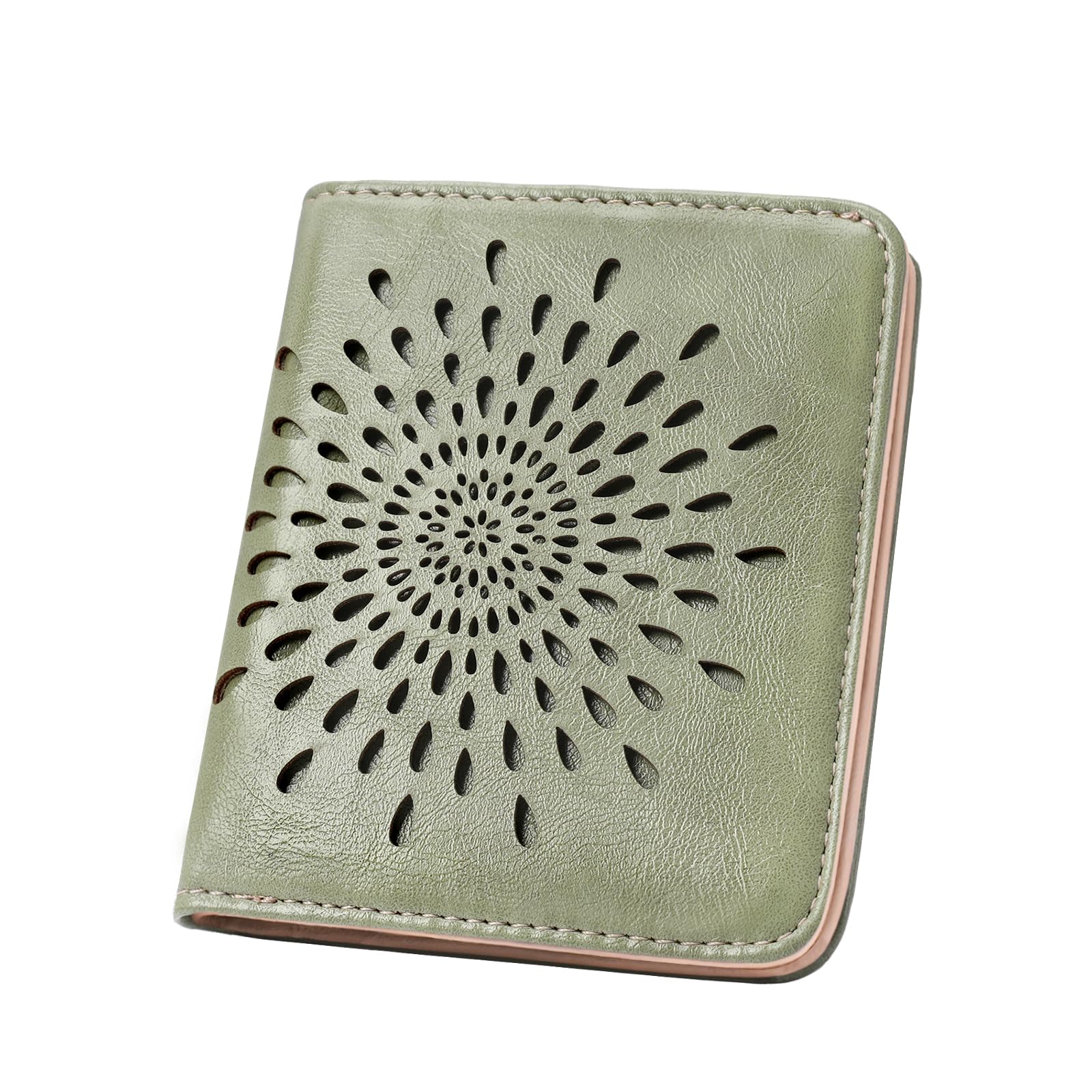 APHISON Womens Wallet, Slim Small Wallet for Women Men RFID Wallet Women Sunflower Leather ID Credit Card Holder whit Zipper Coin Pocket Bifold