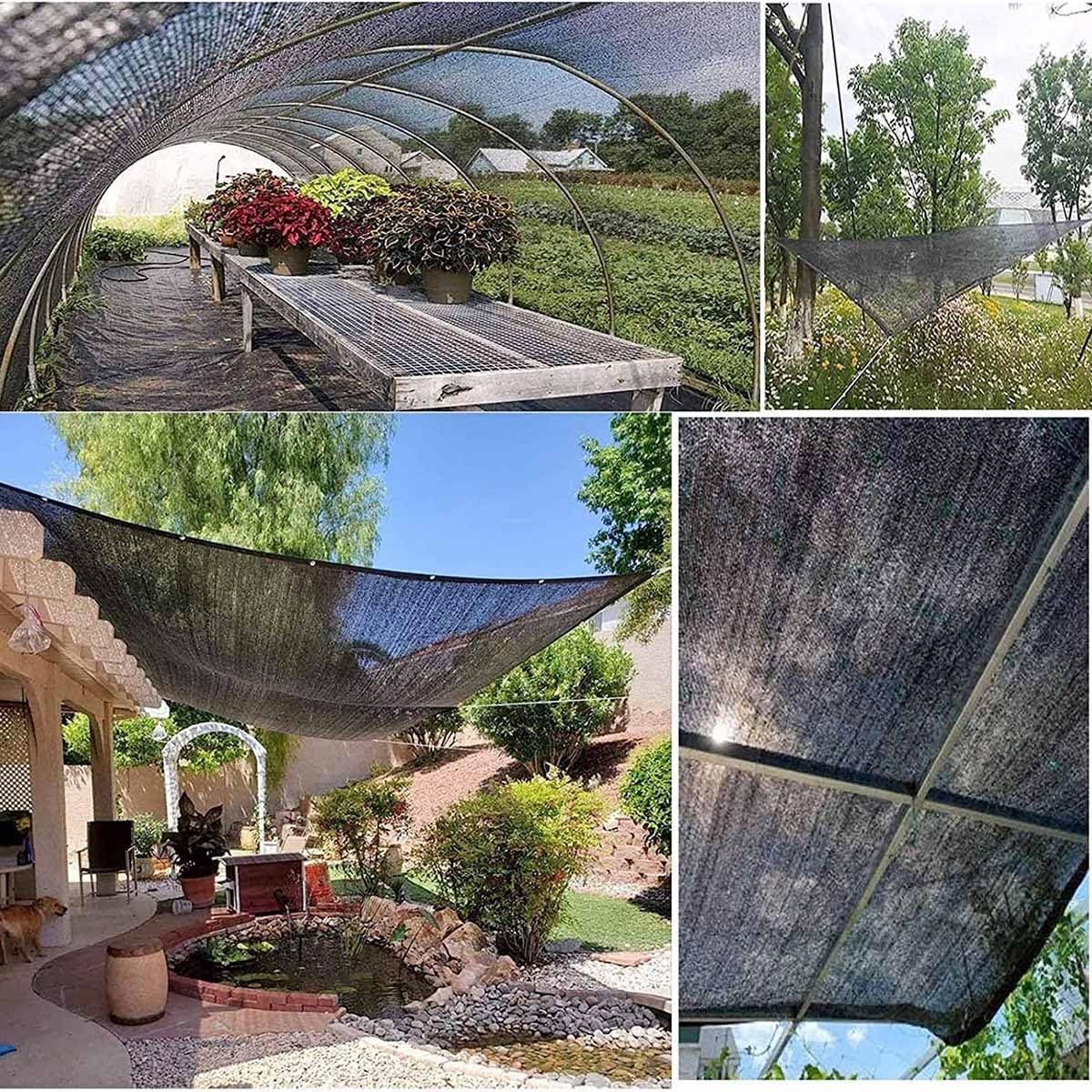 JECXTMBVX-40X45FT - Telo ombreggiante da giardino in HDPE, con occhielli rinforzati per serre, patio, pergole e protezione delle piante, 102 x 12,4 m