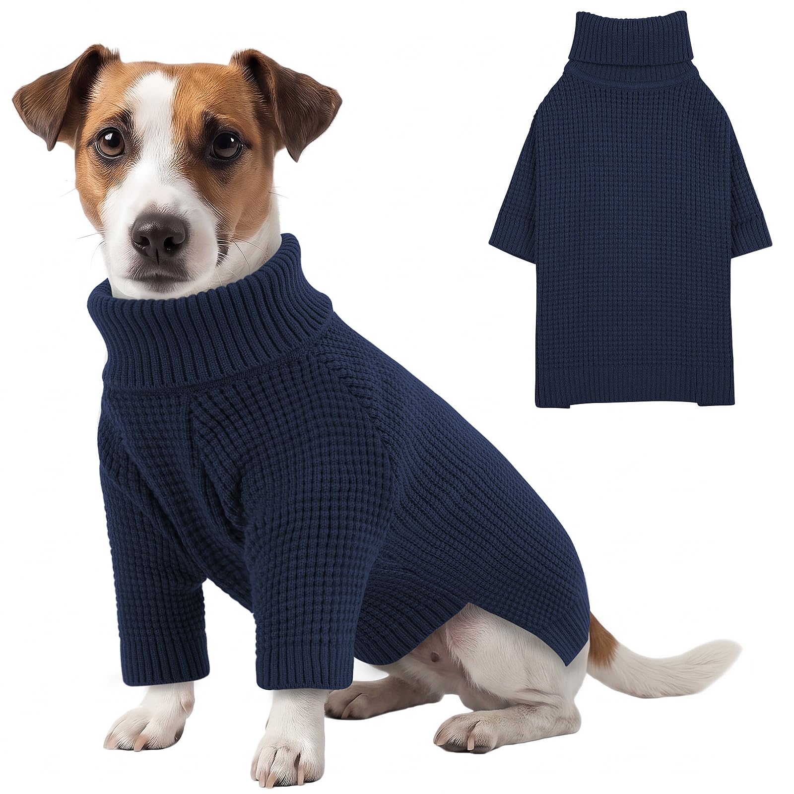KONVINIT Puppy Jumper Dog Jumper Rolled Collar High Elastic Breathable xs