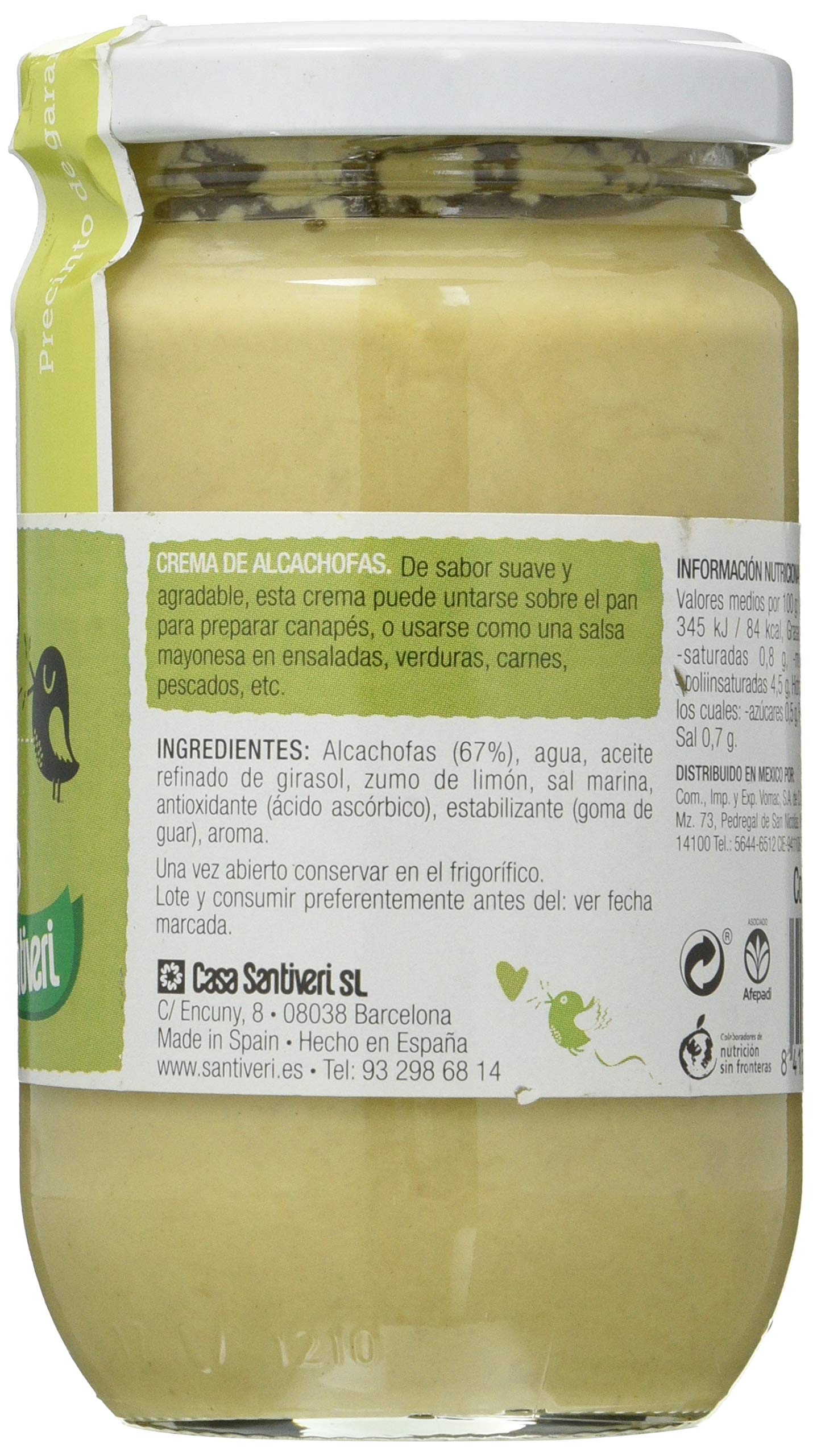 Santiveri - Santiveri Crema De Alcachofas - 285g