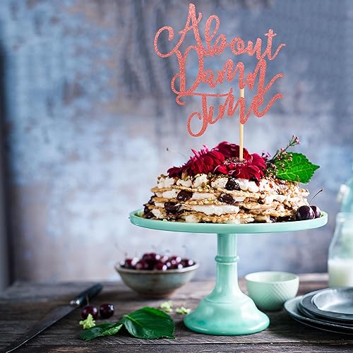 Miniatura 3 de About Damn Time - Decoración para tartas de boda, compromiso, aniversario, fiesta, finalmente, decoración de pasteles, decoraciones de fiesta,