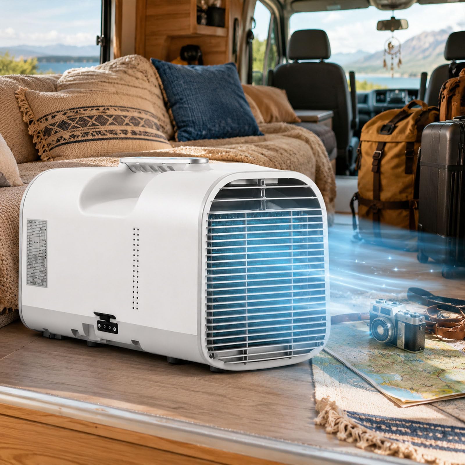 Smafoseedding Multicolor Mobile Air Conditioner,Portable Rv Air Conditioner For Outdoor & Indoor, Bbq, Garage - 4-In-1 Camping Ac Unit With Cooling, Dehumidifier, Easy-Carry Handle, 42Db Quiet 1500W