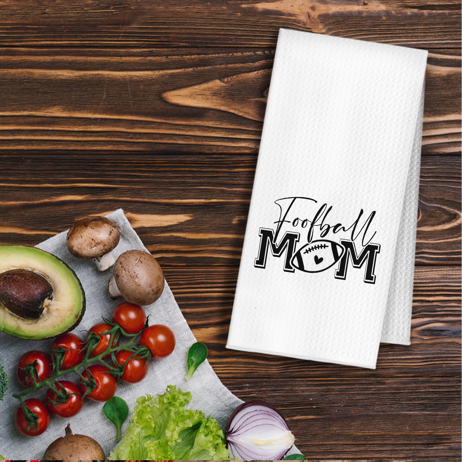 Football Mom Gifts Kitchen Towels, Football Lover Fan Gifts Dish Tea Towels, Gift for Footballs Players Decorative Hand Towel for Bathroom Kitchen, 16x24 Inch - Image 4