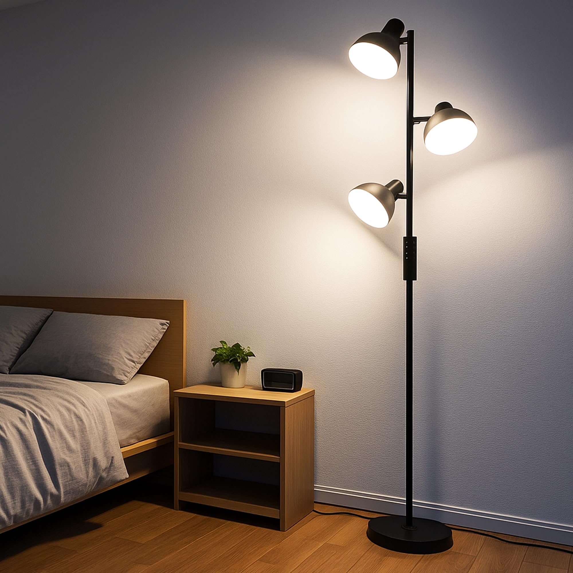 LuminexDesigns Stehlampe Wohnzimmer 36W 2800LM Stehlampe LED Dimmbar mit Fernbedienung & Berührung 2700K-6500K, 3-Licht Leselampe Moderne Stehleuchte