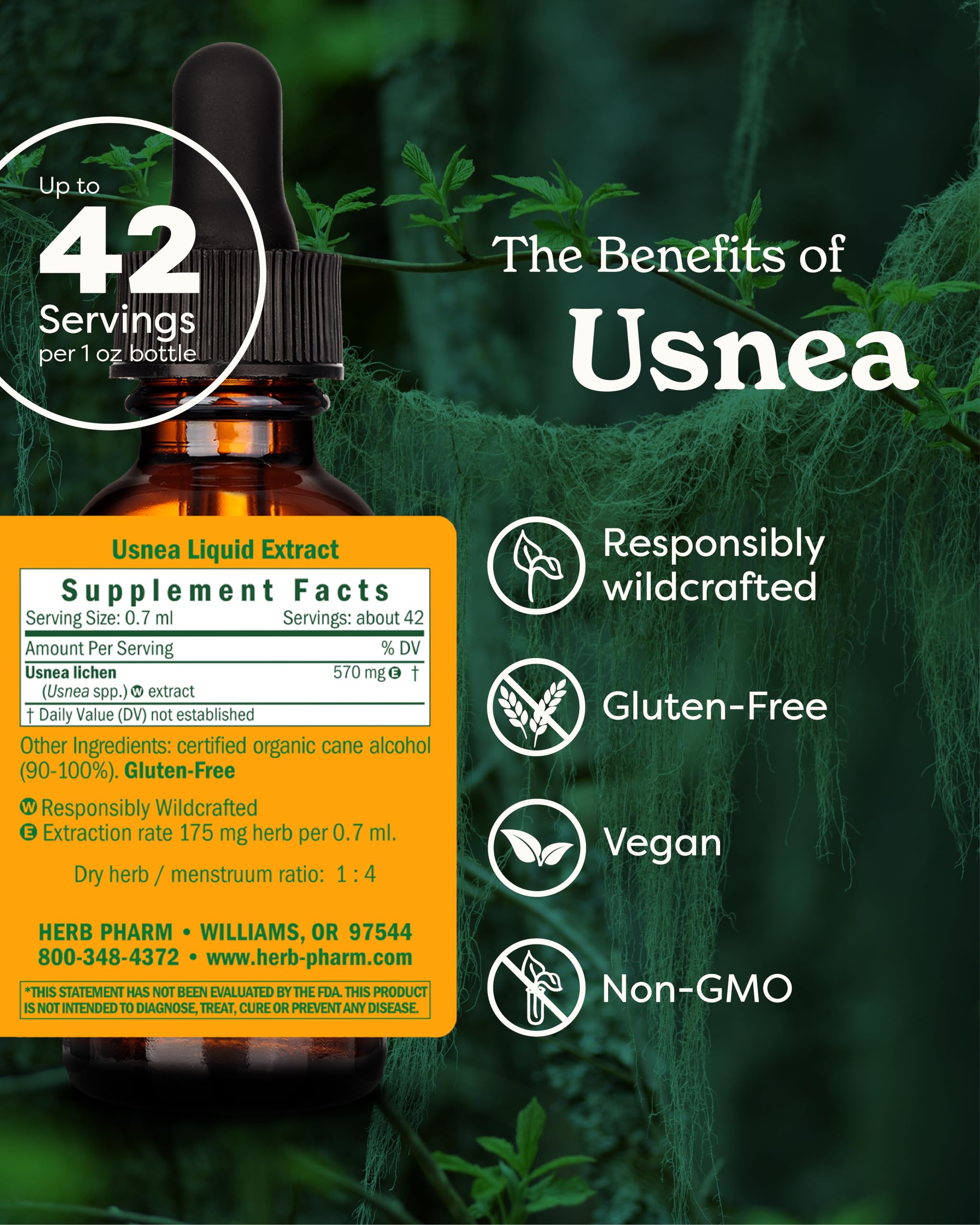 Herb Pharm Usnea Liquid Extract for Cleansing and Detoxification - 1 Ounce (DUSNEA01) — Amazon image 2