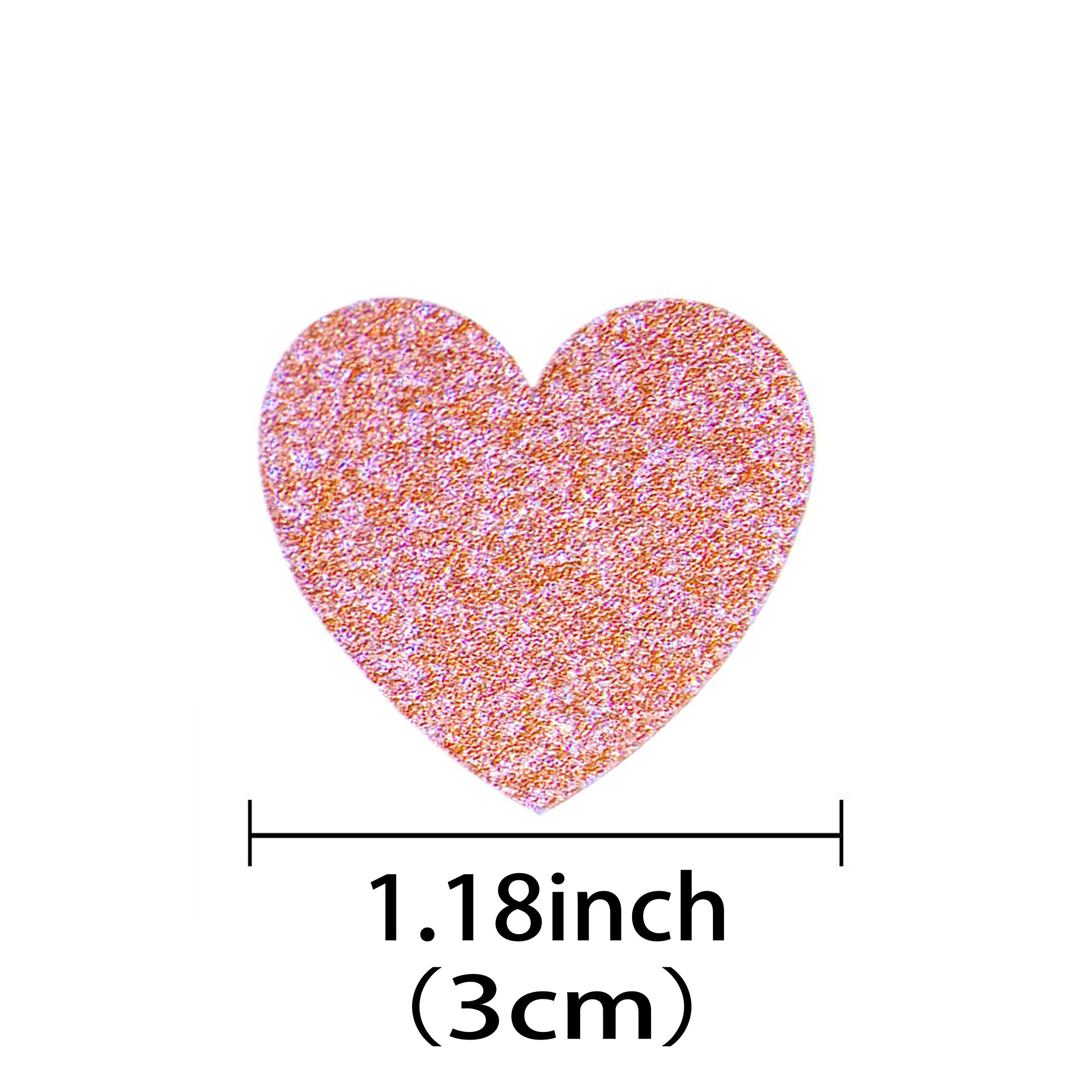 Confeti de mesa de oro rosa con corazón para boda, fiesta de San Valentín, fiesta de San Valentín, confeti para despedida de soltera, compromiso, despedida de soltera, decoración de confeti, 200