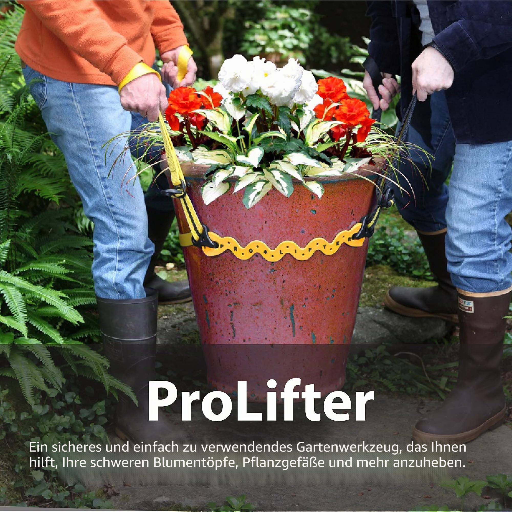 ProLifter – 180 kg Pflanzenstütze, Hebebänder zum Bewegen Schwerer Steine, Wurzelballen, Gartentöpfe, Pflanzgefäße und Zubehör – EIN Pflanzentopf-Umsetzer, ideal für Landschaftsgärtner zum Heben,