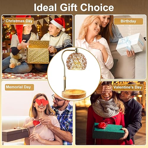 Miniatura 7 de Lámpara calentadora de velas, calentador de velas con temporizador y regulador, calentador de lámpara de vela de altura ajustable para velas