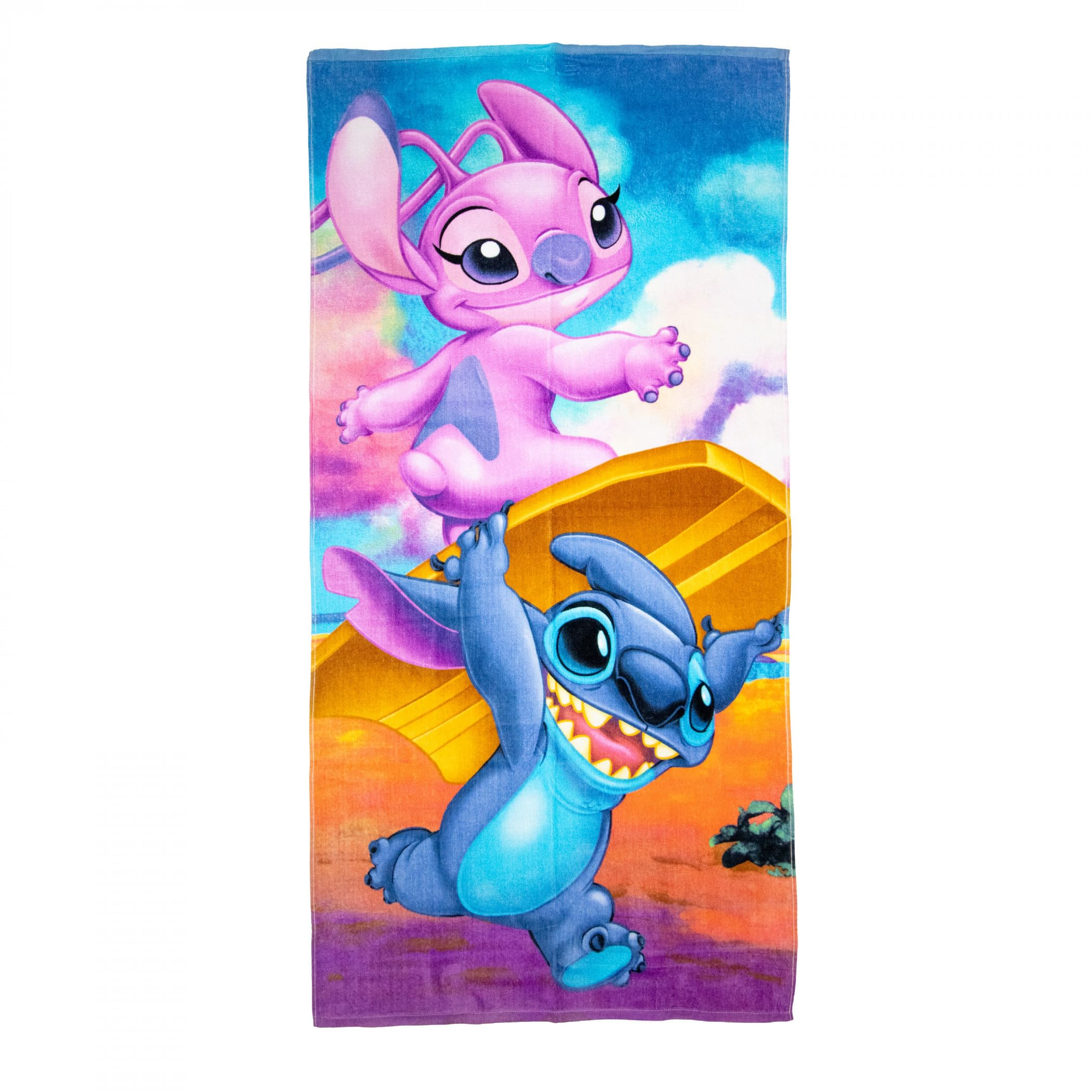 Jerry Leigh Multicolor Lilo And Stitch Angel Surfers Beach Towel