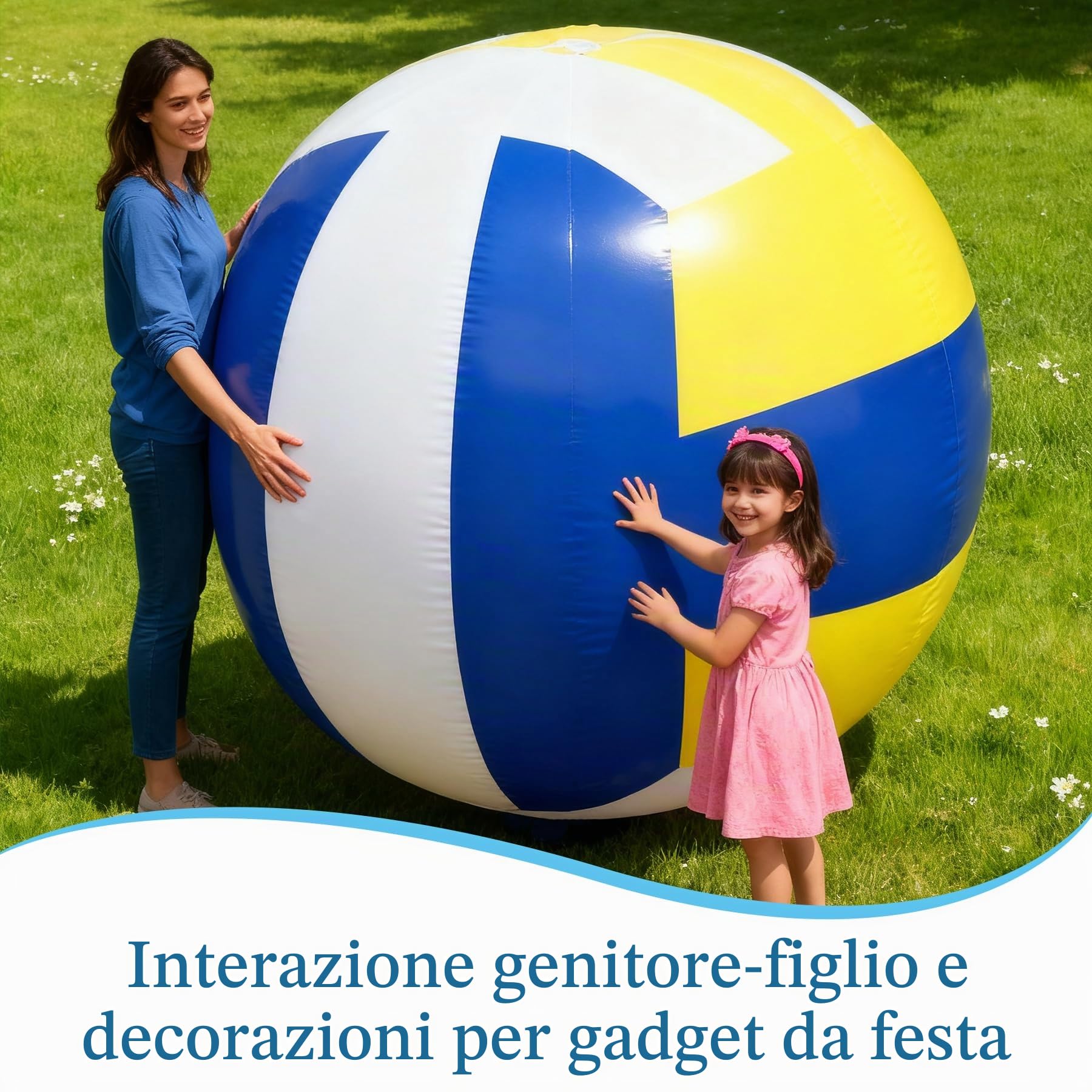 Palloni da spiaggia enormi delle palle gonfiabili di pallavolo gigante a 60 pollici | Grande PVC Jumbo Beach Sports Balls Giocattoli per attività all'aperto Bomboniere