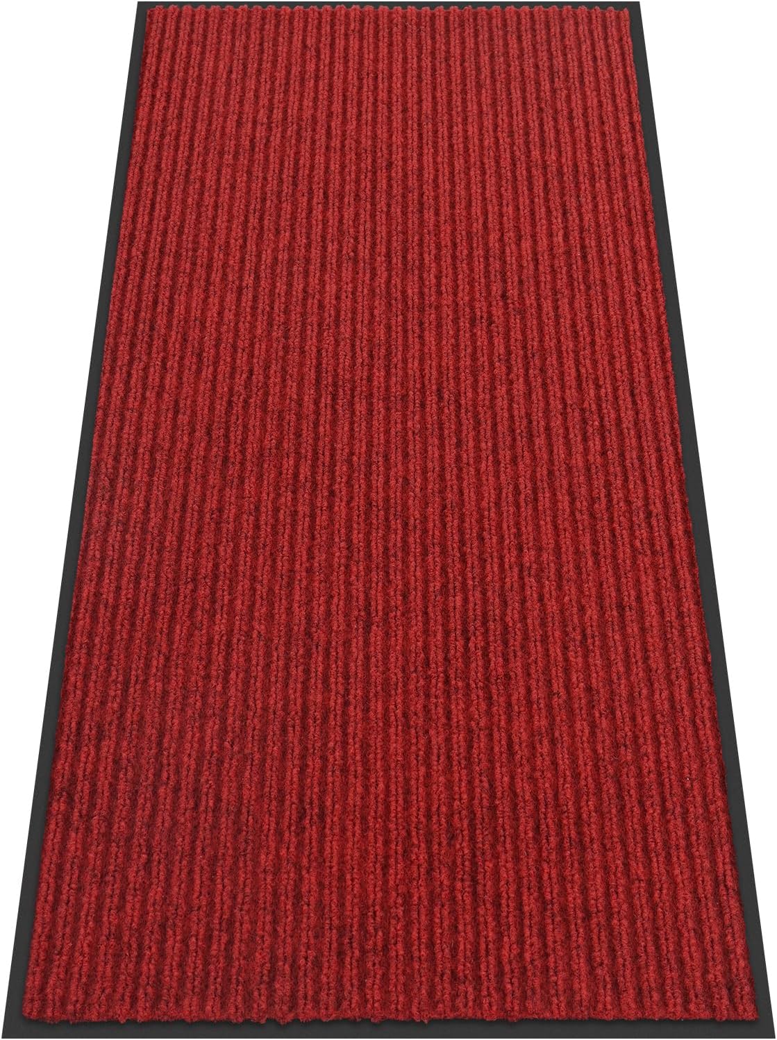 Indoor Outdoor Door Mat, 2'x4' Waterproof Heavy Duty Doormat for Entryway, Rubber Backing Non Slip Front Door Mat, Durable Commercial Outdoor Entrance Floor Mat for Home Office, Red Red 2' Width x 4' Length
