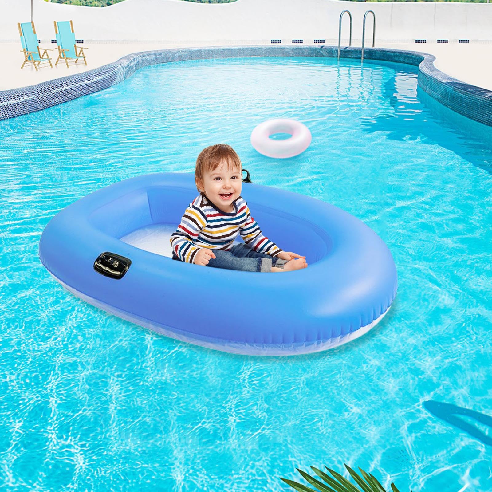 Barca Gonfiabile Per Bambini - Canotto Trasparente Con Fondo Trasparente - Zattera Per Lago 160 X 110 Cm Per Adulti E Bambini Galleggiante Per Esplorazione E Attività Acquatiche Ricreative