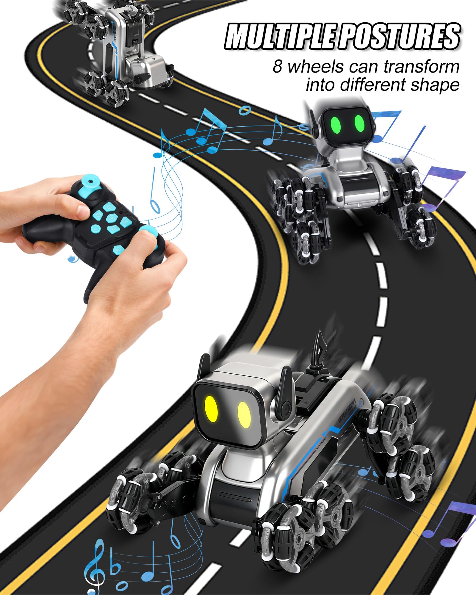 Amazon.com: HuiJuKeJi Interactive Robot Dog RC Stunt Car, Gesture