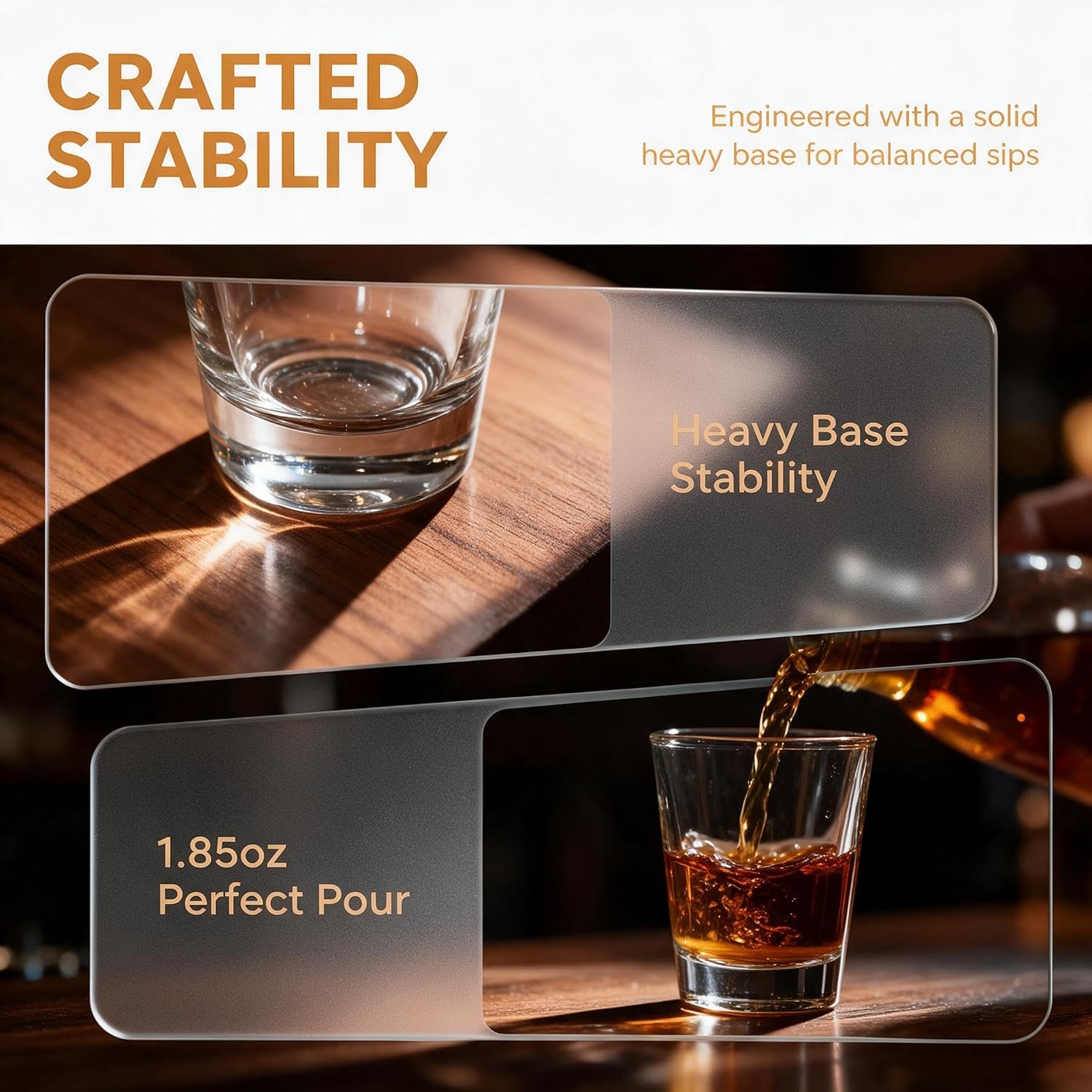 Shot Glasses Heavy Base Clear Glass Cup for Espresso Liquid Wine1.5 oz
