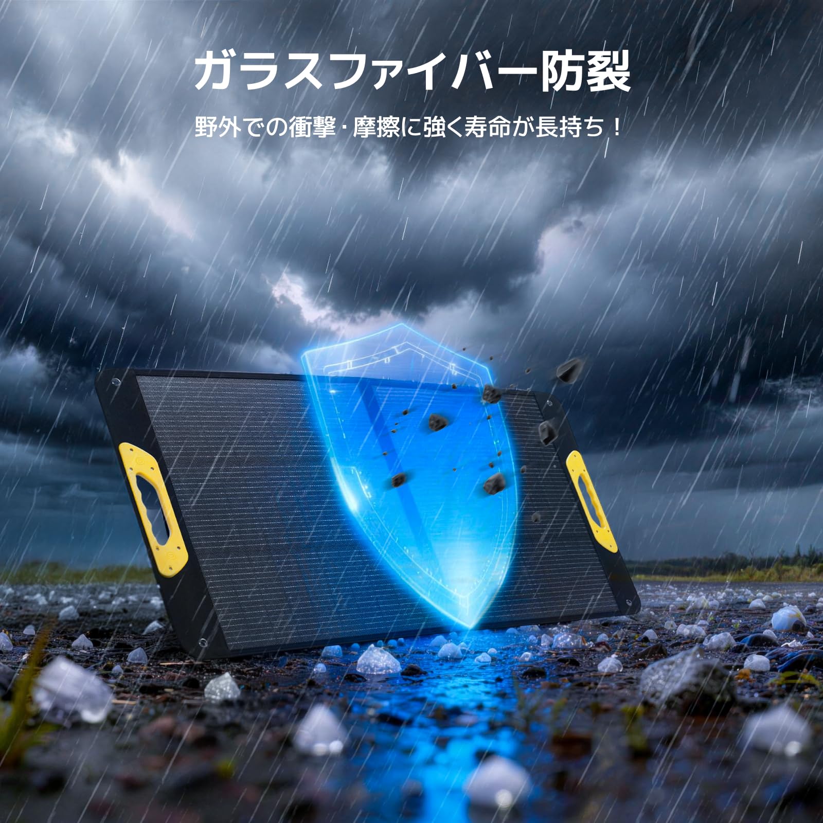 Amazon | BougeRV ソーラーパネル 太陽光パネル 100W 折りたたみ 【高
