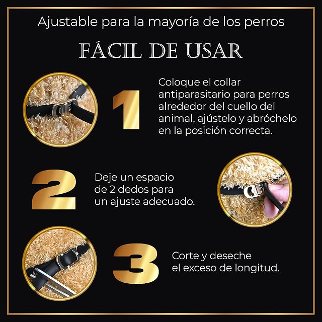 Foto 4 de 6 de Pack 4 Collares Antiparasitarios para Perros, 24 Meses de Protección contra Pulgas, Garrapatas y Mosquitos