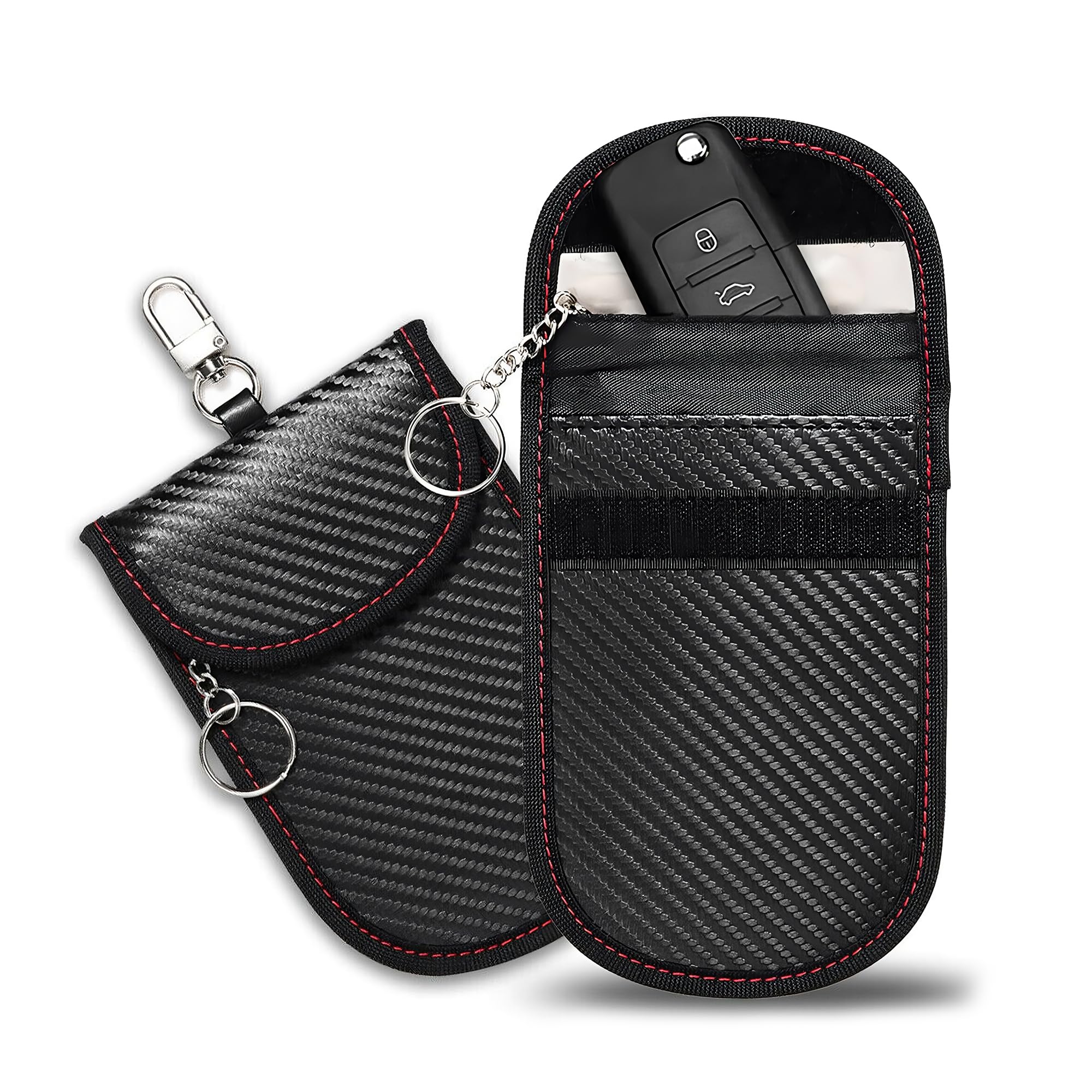 SOKANA Faraday Pouch for Car Keys 2 Pack - Anti Theft Car Key Signal Blocker Pouch | Stylish Small Key Blocker for Keyless Car Entry/RFID Blocker