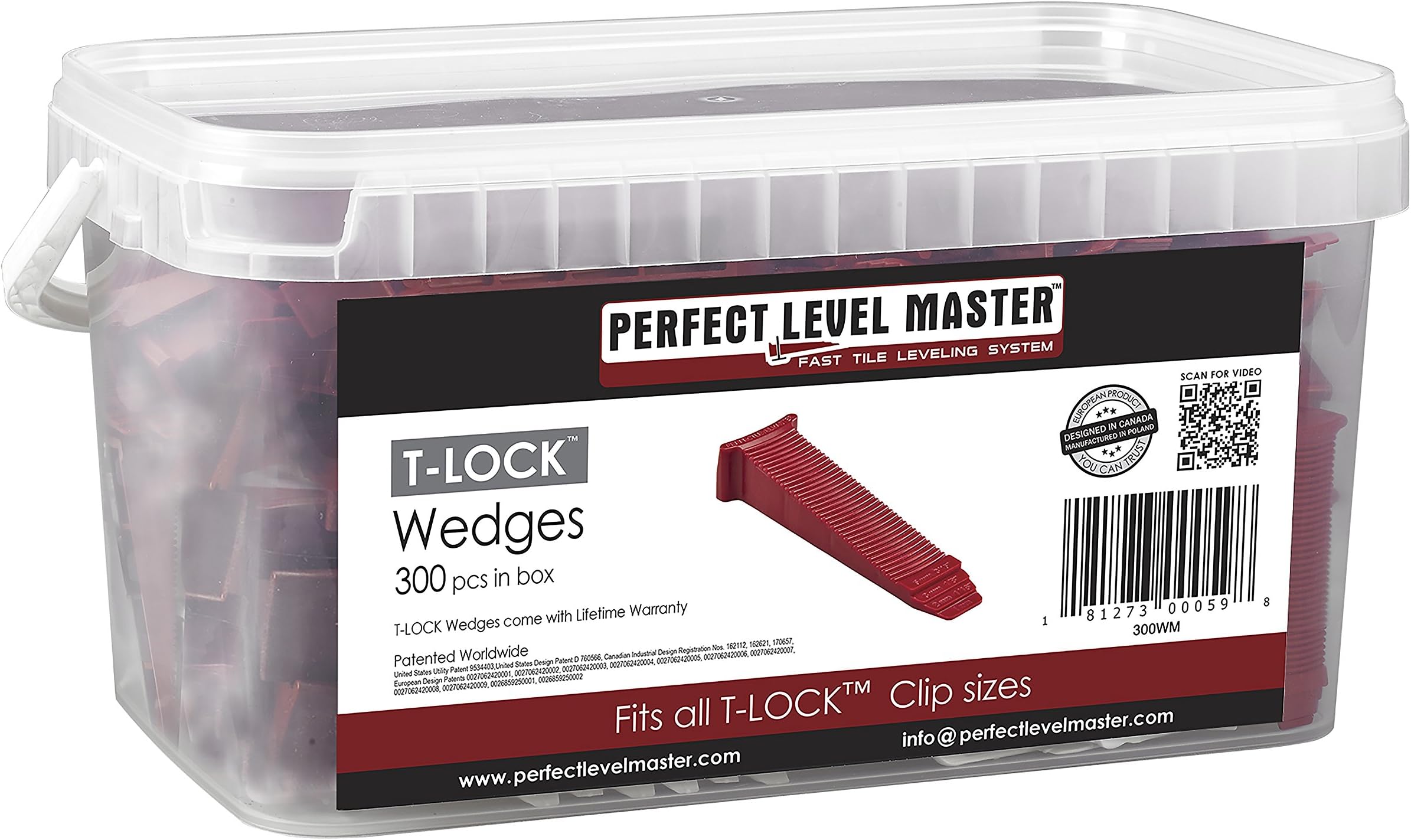 300pcs T-Lock Tile Leveling System Wedges Kit