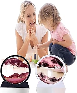 ديكور قطعة فنية من الرمل المتدفق، لوحة رملية ثلاثية الأبعاد تصور مناظر طبيعية بالفرشاة، مثالية للديكور المنزلي والطاولة، فن رمل ديناميكي يأسر المشاهد.