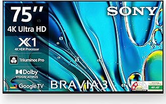 Sony BRAVIA 3 Series 189 cm (75 inches) 4K Ultra HD AI Smart LED Google TV K-75S30 (Black)