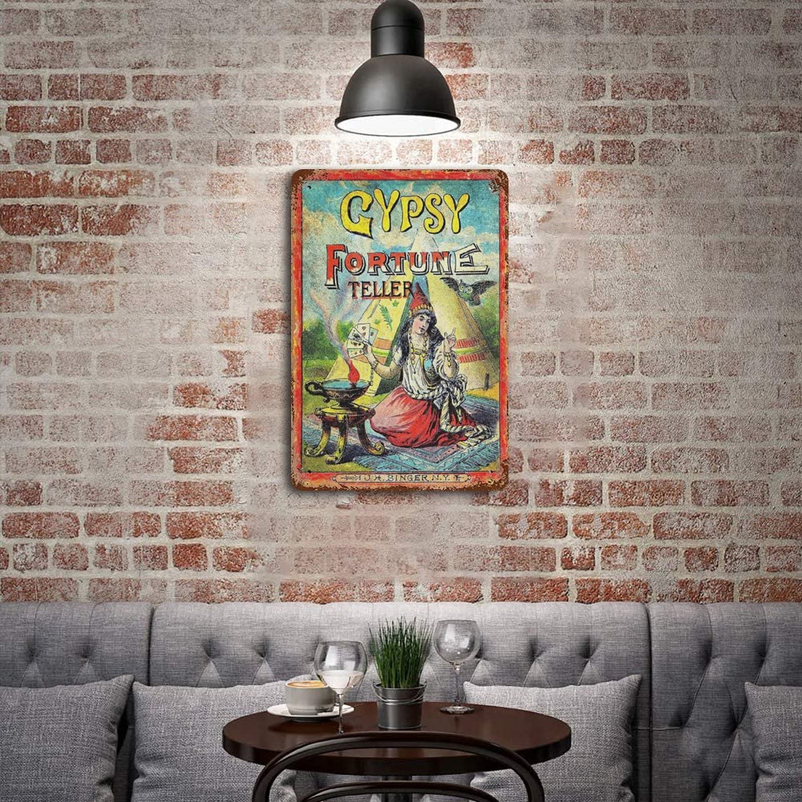 Gypsy Fortune Teller Metal Sign Great Aluminium Tin Sign 20,3 x 30,5 cm