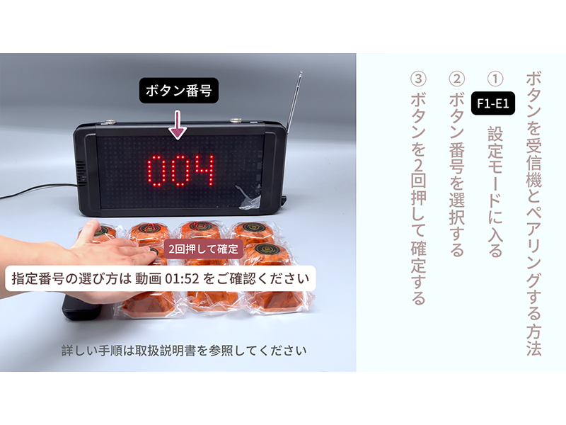 Amazon.co.jp: CYSSJF 呼び出しベル 飲食店 業務用 3桁番号表示