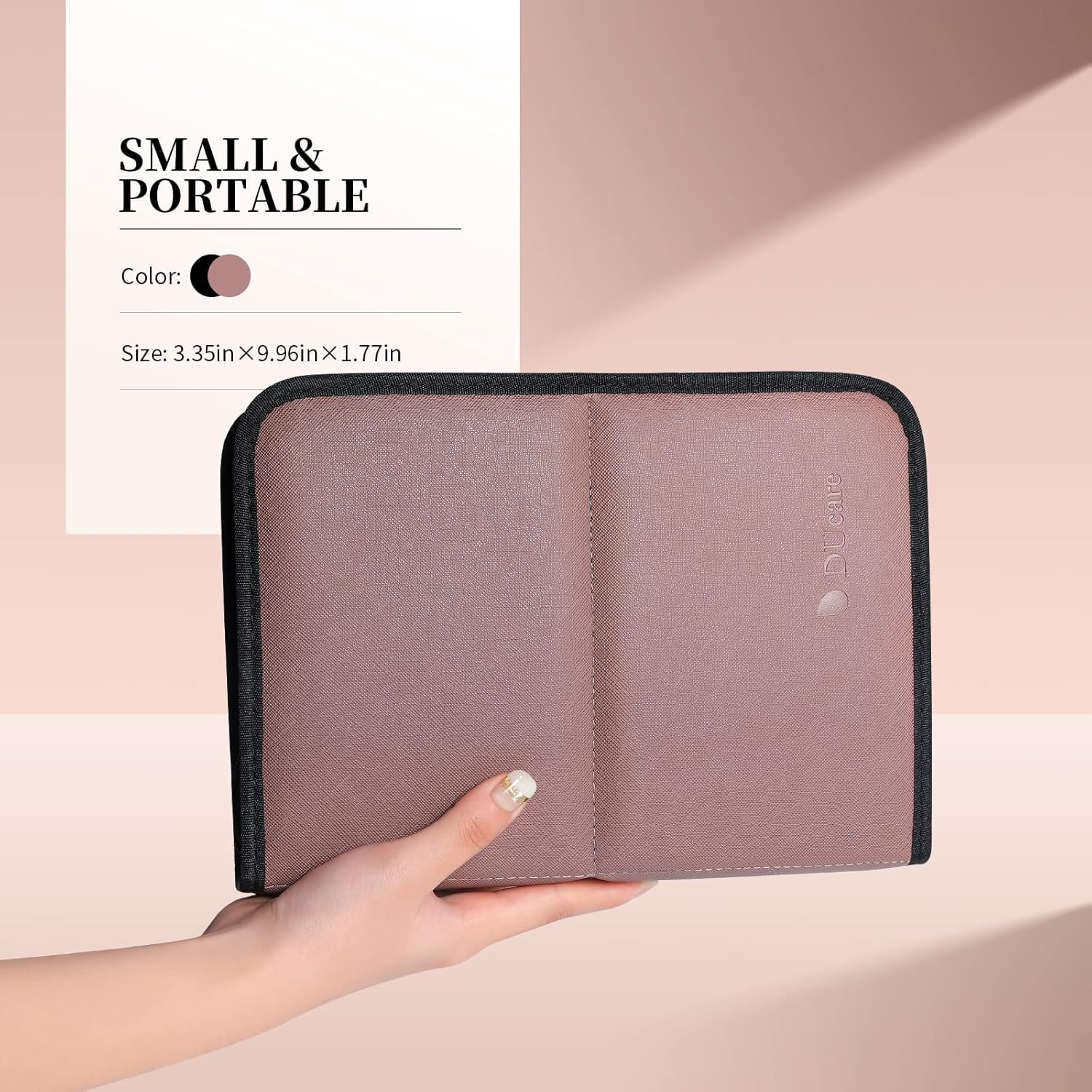 DUcare Makeup Brushes Organizer 30pcs Folding Travel Cases Makeup Brushes Stand-up Cosmetic Bag Artist Storage (only bag)