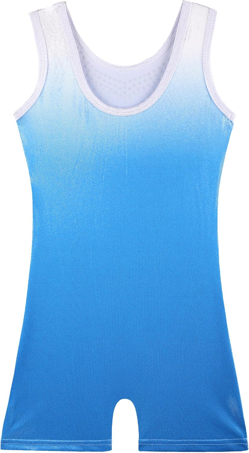BAOHULU Leotard for Toddler Girls Gymnastics Shorts Sparkle Embroidery Tank Biketards One Piece - Image 2