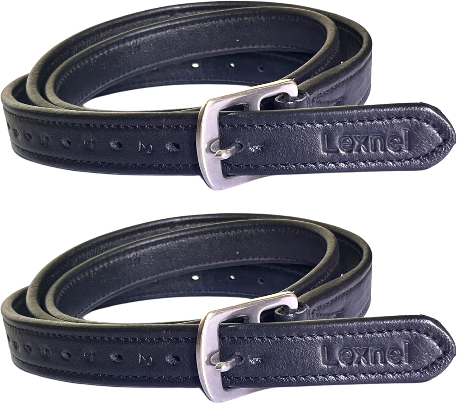Non-Stretch Soft Stirrup Leather with Stainless Steel Hardware 1 Pair Pack of 2