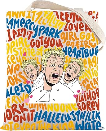 Amazon.com: LEVLO Chef Ramsay Canvas Tote Bag Ramsay Fans Gift Cooking ...