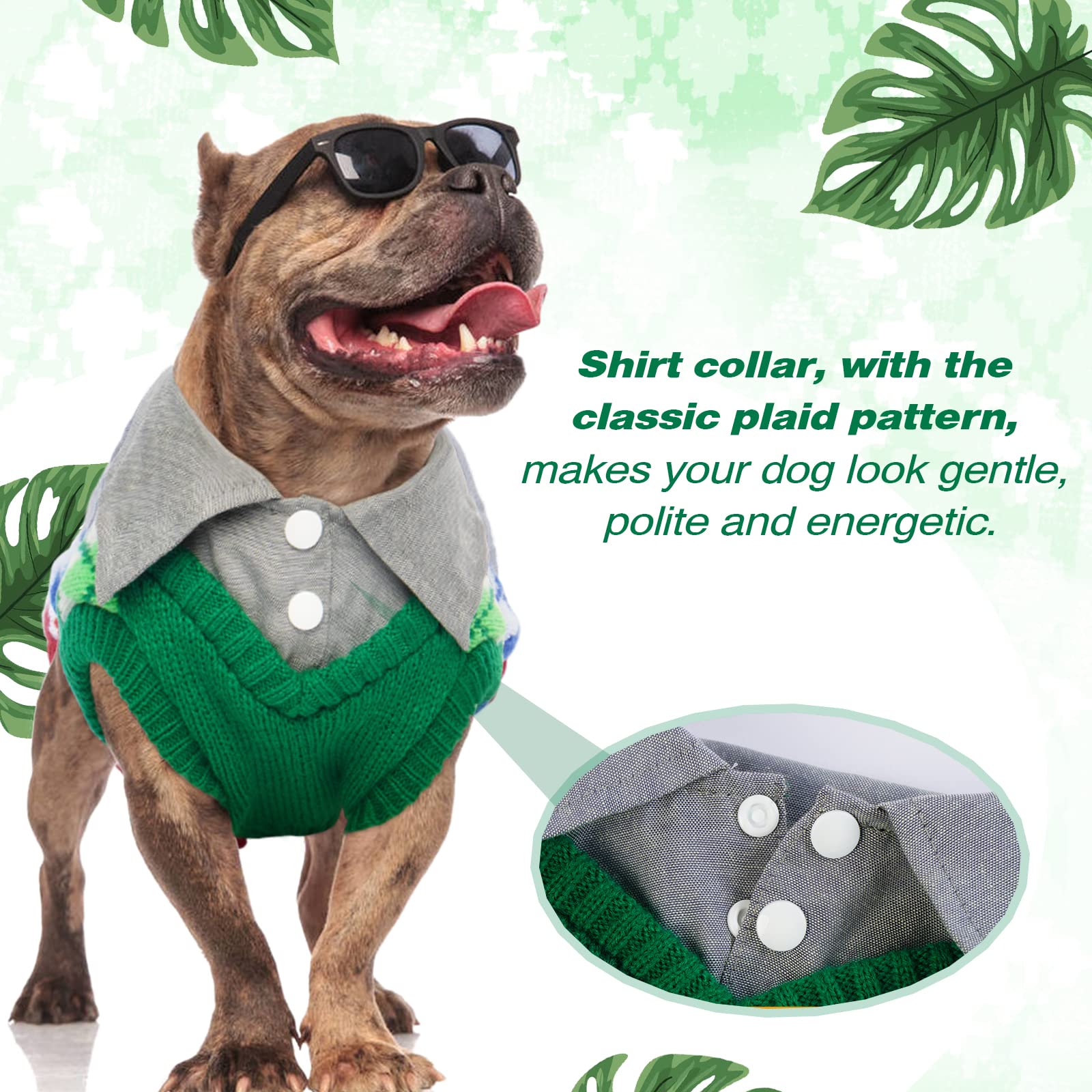 Karierter Hundepullover Mit Leinenloch – Warme Strickware Für Kleine & Mittelgroße Hunde