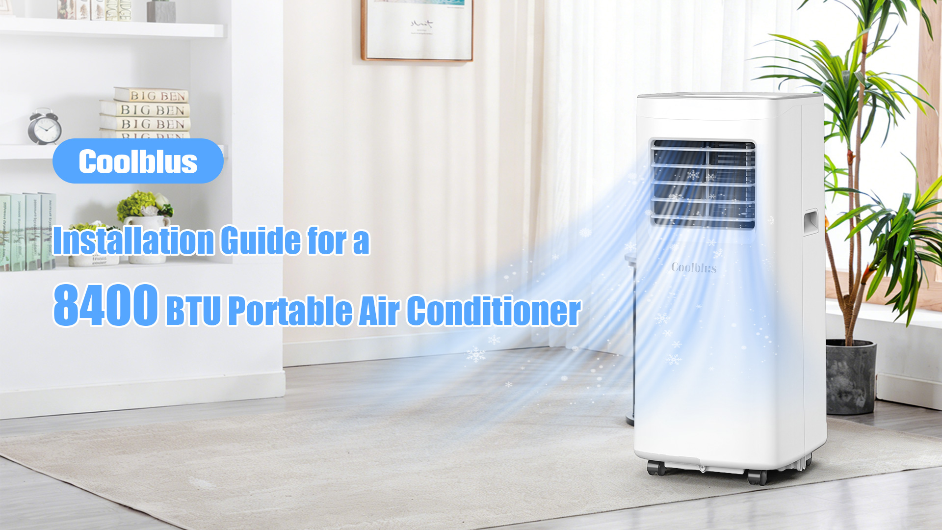 Image of Coolblus Portable Air Conditioners, 8400 BTU air conditioner Cools Up to 350 Sq.Ft, 3 in 1 Portable AC with Remote, 24H Timer, Sleep Mode, Window Kit & Filter Brush, No Wall Required
