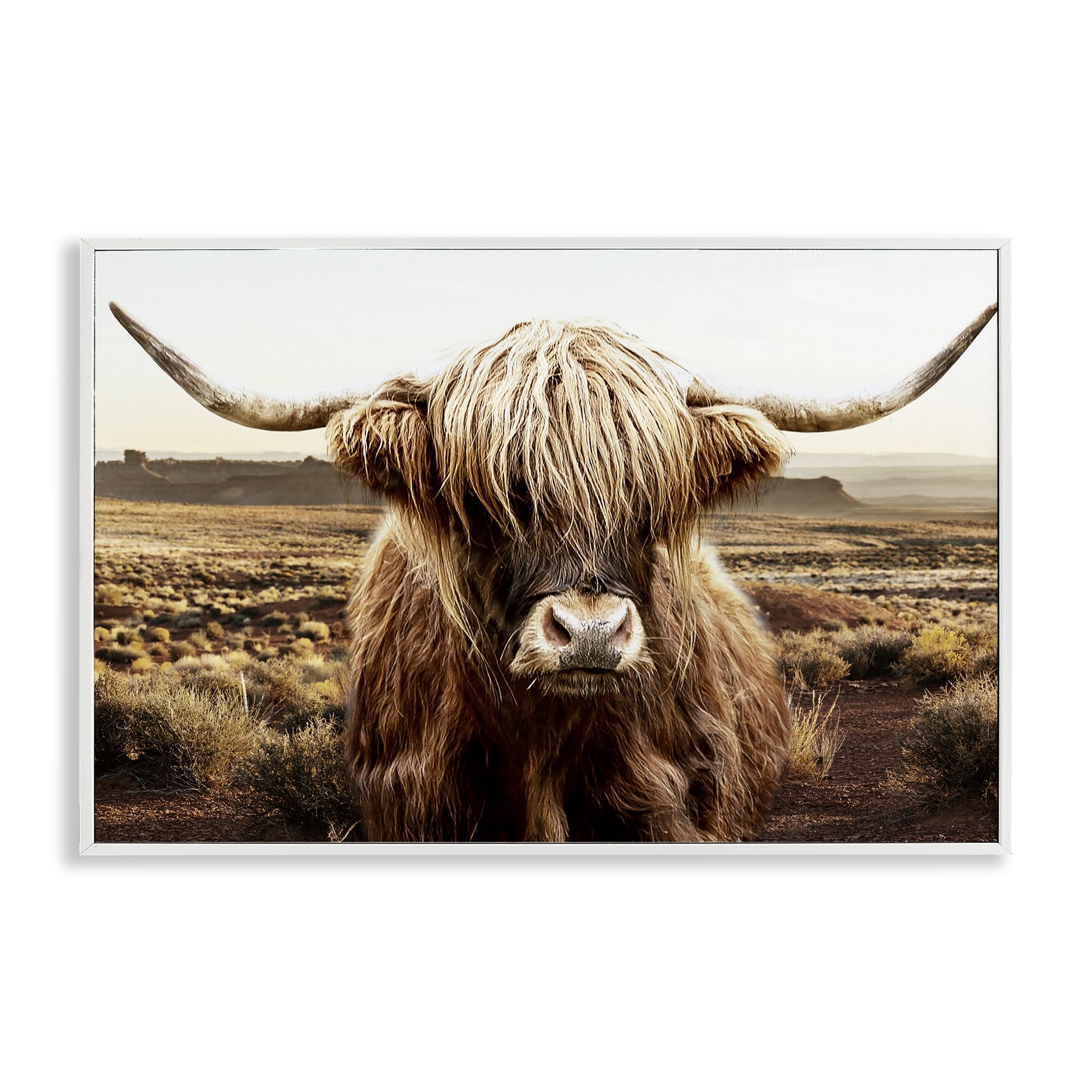 'Rugged Vegetation Cattle Portrait'| Framed Giclee Art