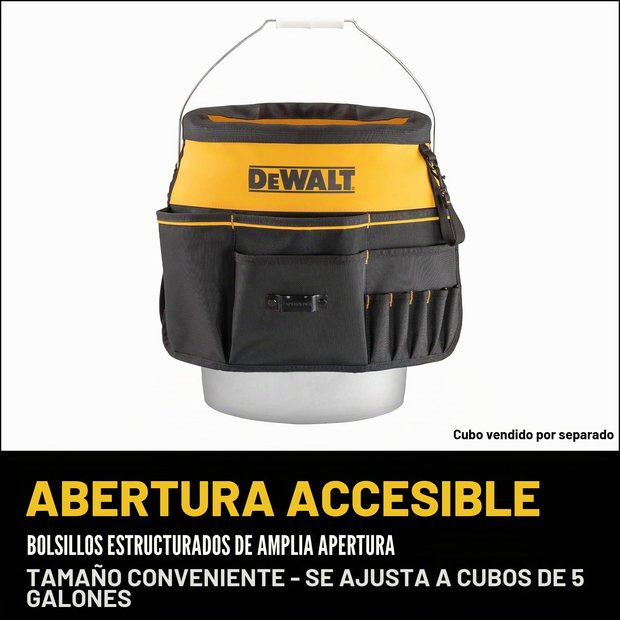 DEWALT Organizador de herramientas, 37 bolsillos y trabillas para almacenamiento de herramientas, incluyendo un bolsillo TOUGHCASE (DWST560109)