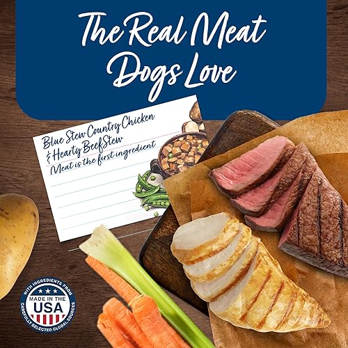 Miniatura 3 de Blue Buffalo Blues Stew Chicken  Beef In Gravy - Paquete variado de alimentos húmedos para perros adultos sin granos latas de 125 onzas paquete de 6