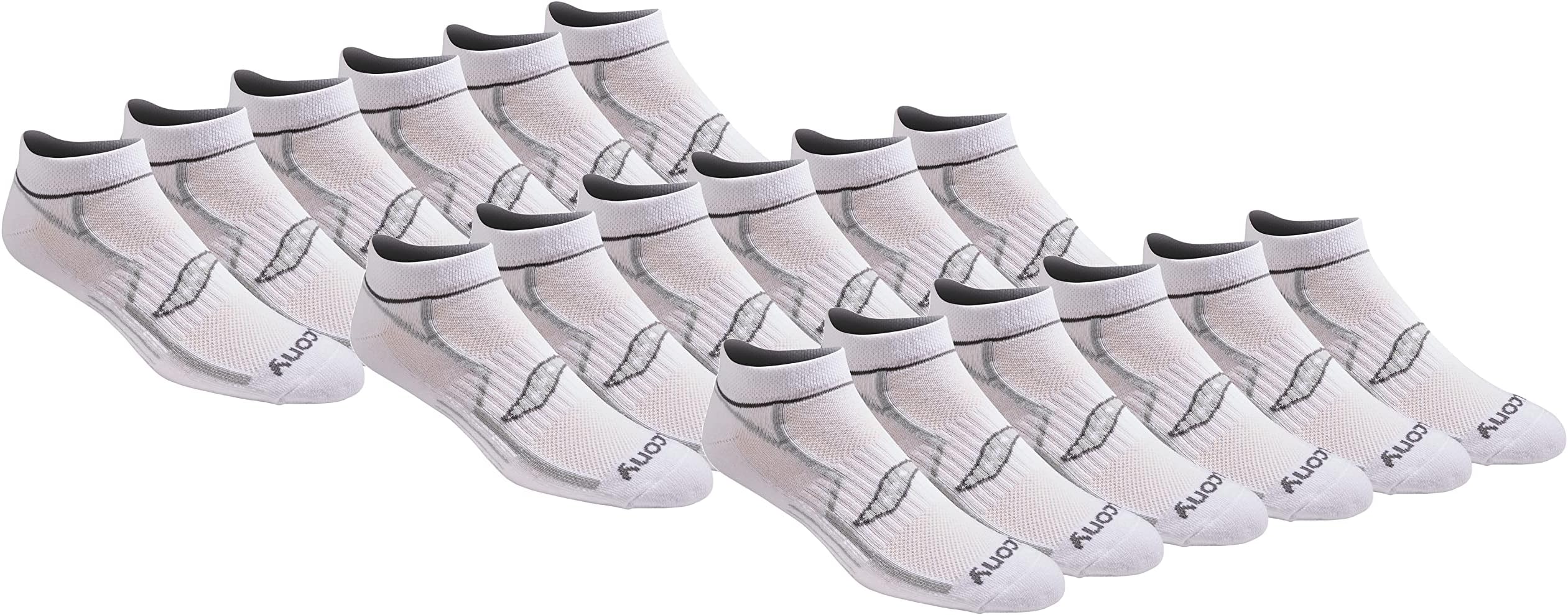 Mens Multi-pack Bolt Performance Comfort Fit No-show Socks Running Socks (pack of 12)