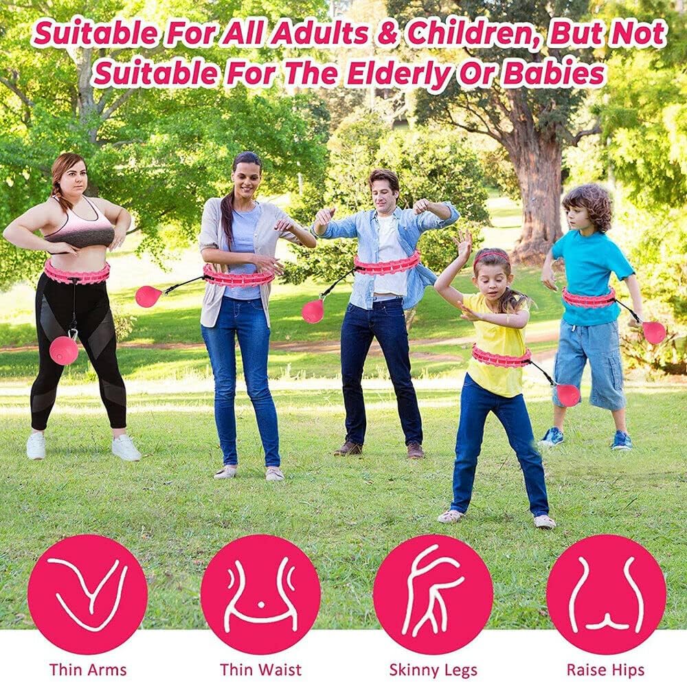 Smart Hula Hoop, Erwachsener Smart Hula Fitness Hoop mit Gewicht, 27 abnehmbare Knoten, Hula Hoop für Kinder, Erwachsene, Anfänger, Gewichtsverlust, Fitness, Massagen, Hoola Hoop